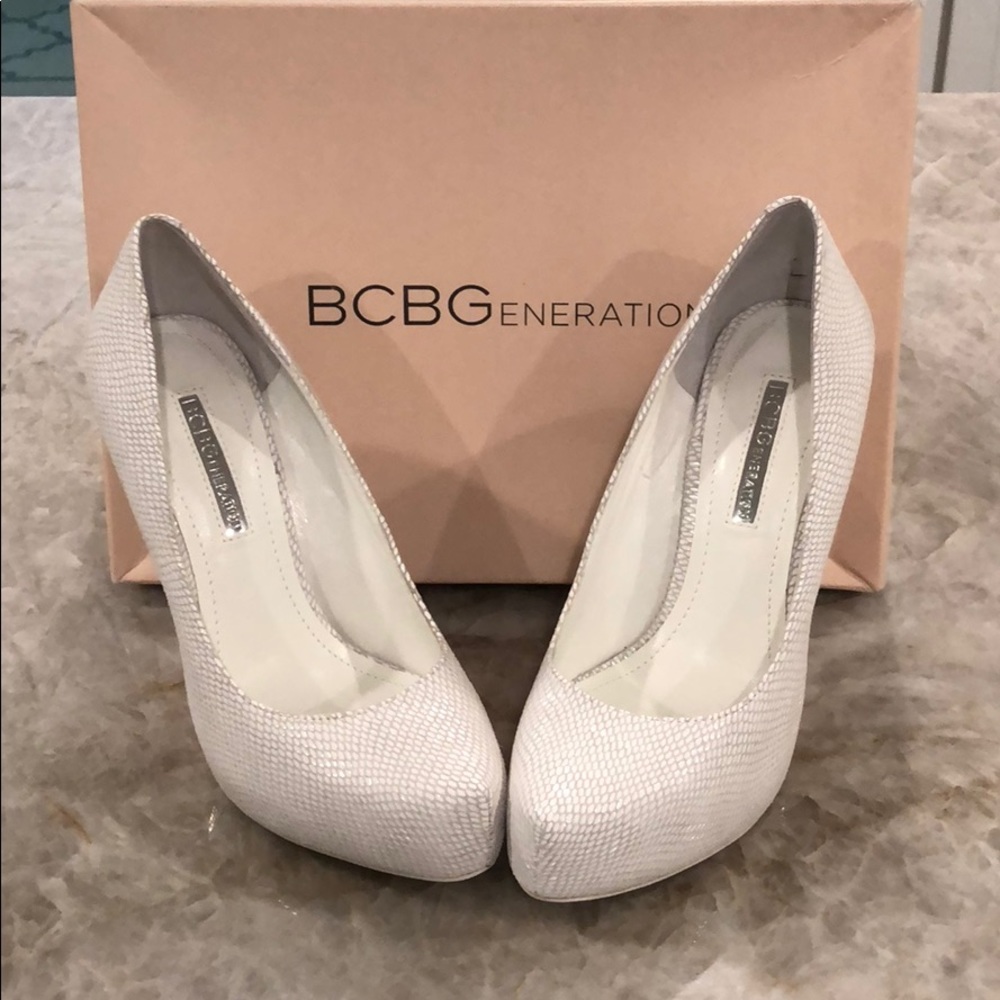 White high heels